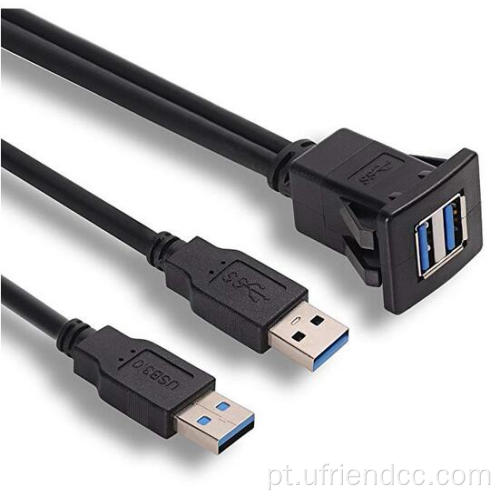 Porto de montagem de painel USB3.0 Cabo impermeável USB USB